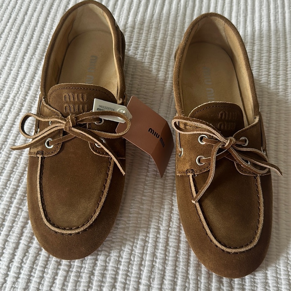 Miu miu boat shoes